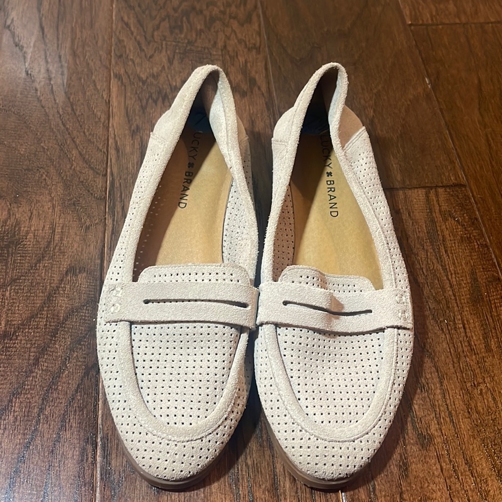Lucky Brand Suede Grey Loafers